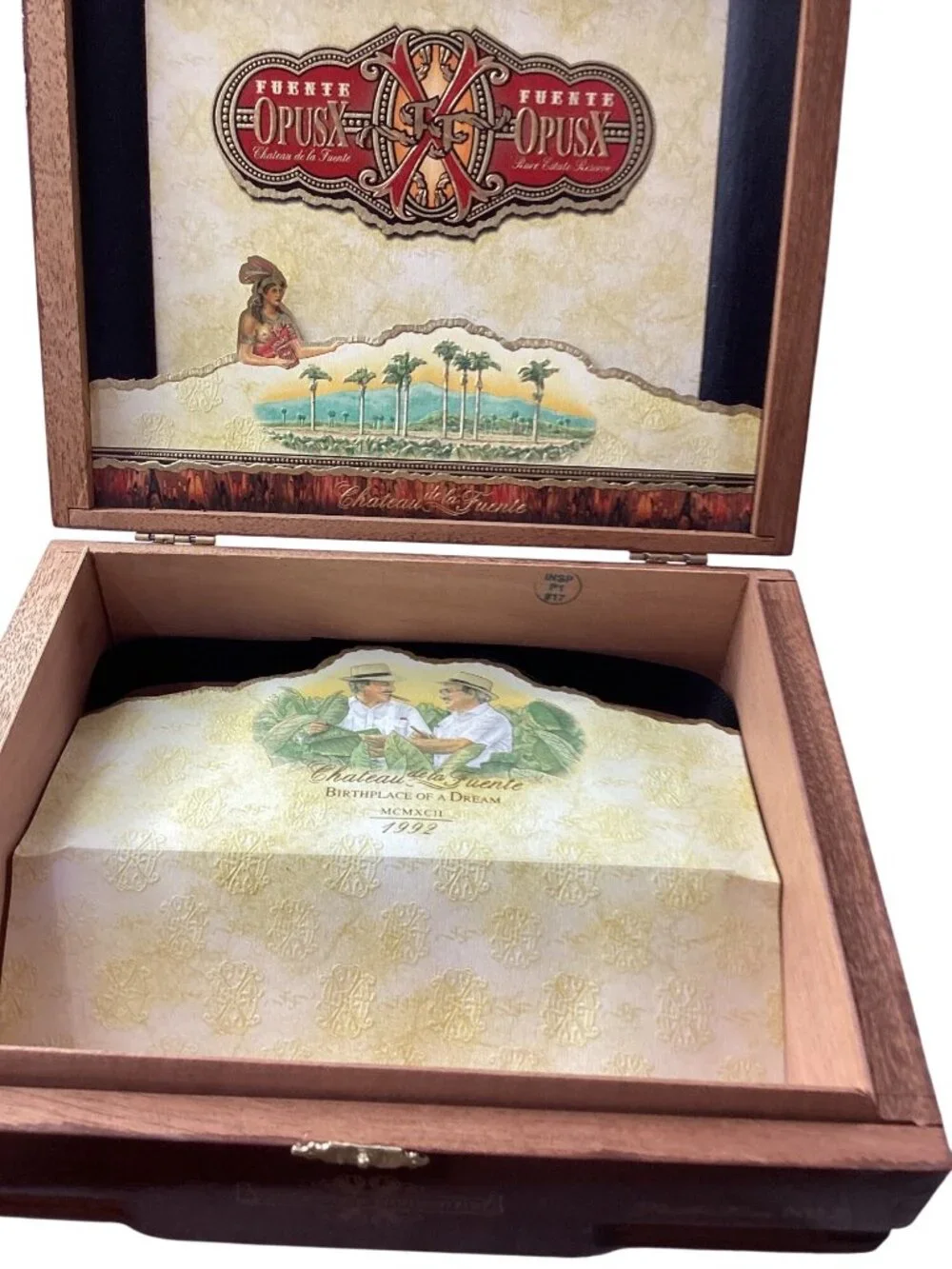 Fuente Fuente OpusX Chateau De La Fuente Perfection No. 2 Wooden Cigar Box 1992
